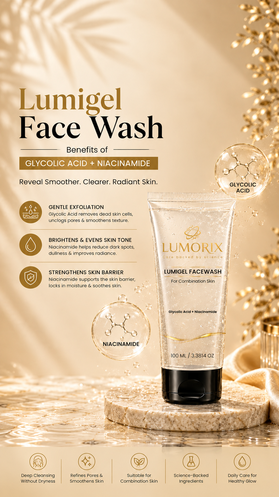 Lumigel Face Wash: Benefits of Glycolic Acid + Niacinamide
