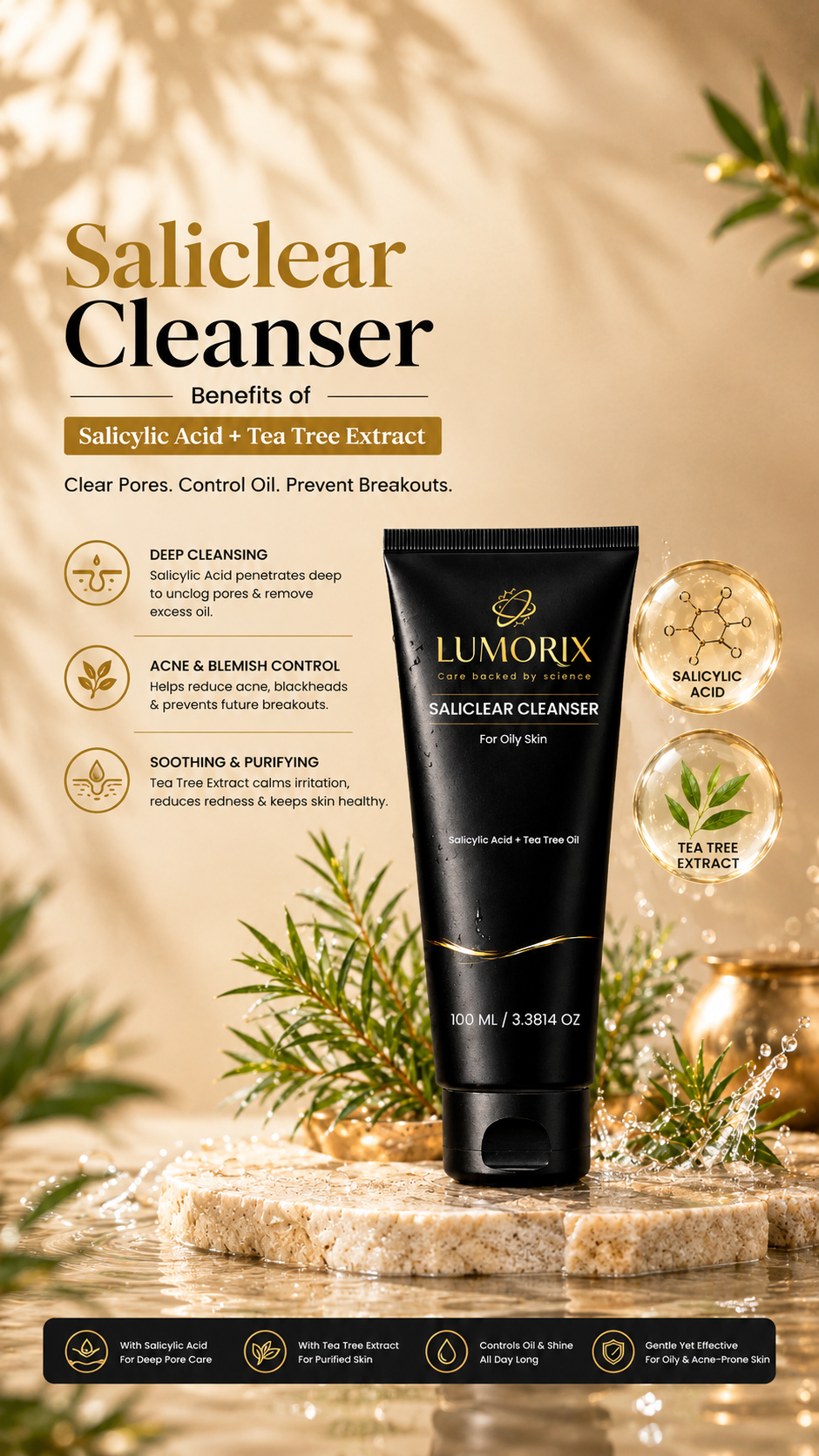 Saliclear Cleanser: Benefits of Salicylic Acid + Tea Tree Extract