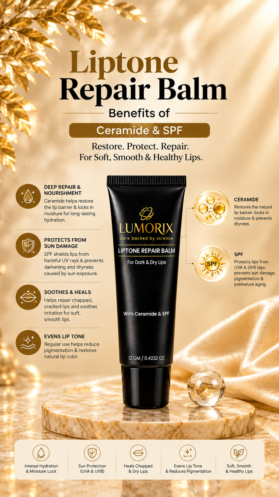 Liptone Repair Balm: Benefits of Ceramide &amp; SPF