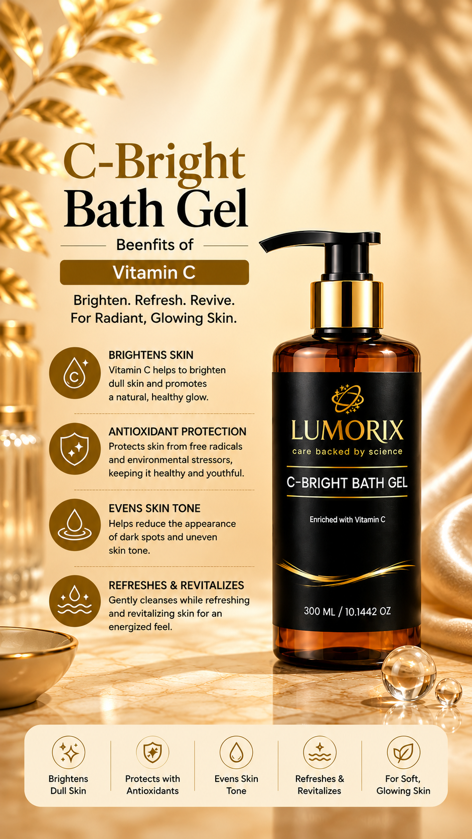C-Bright Bath Gel: Benefits of Vitamin C for Brighter, Fresher Skin